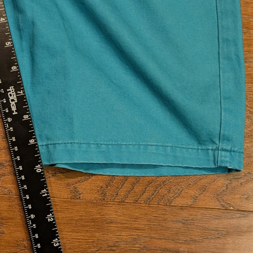 Modern Amusement Parker Solid 31x10 Turquoise Blue Mens Chino Shorts New NWT - Picture 5 of 8
